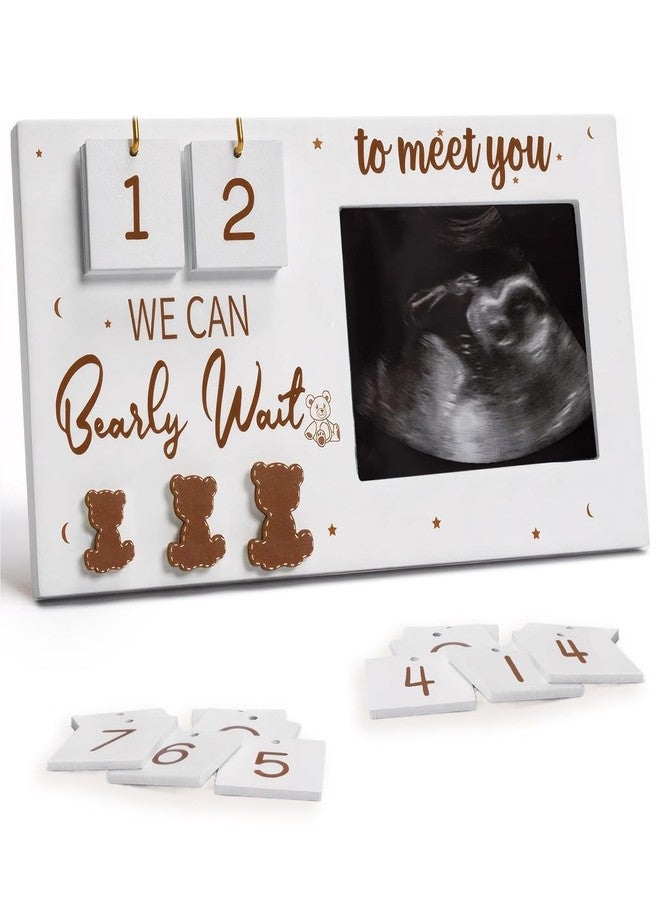 Gaahkai Sonogram Picture Frame, Standard 4x3 Ultrasound Photo Frames with Baby Countdown Weeks for Pregnancy Congratulations Baby Announcement Gift - Image 1
